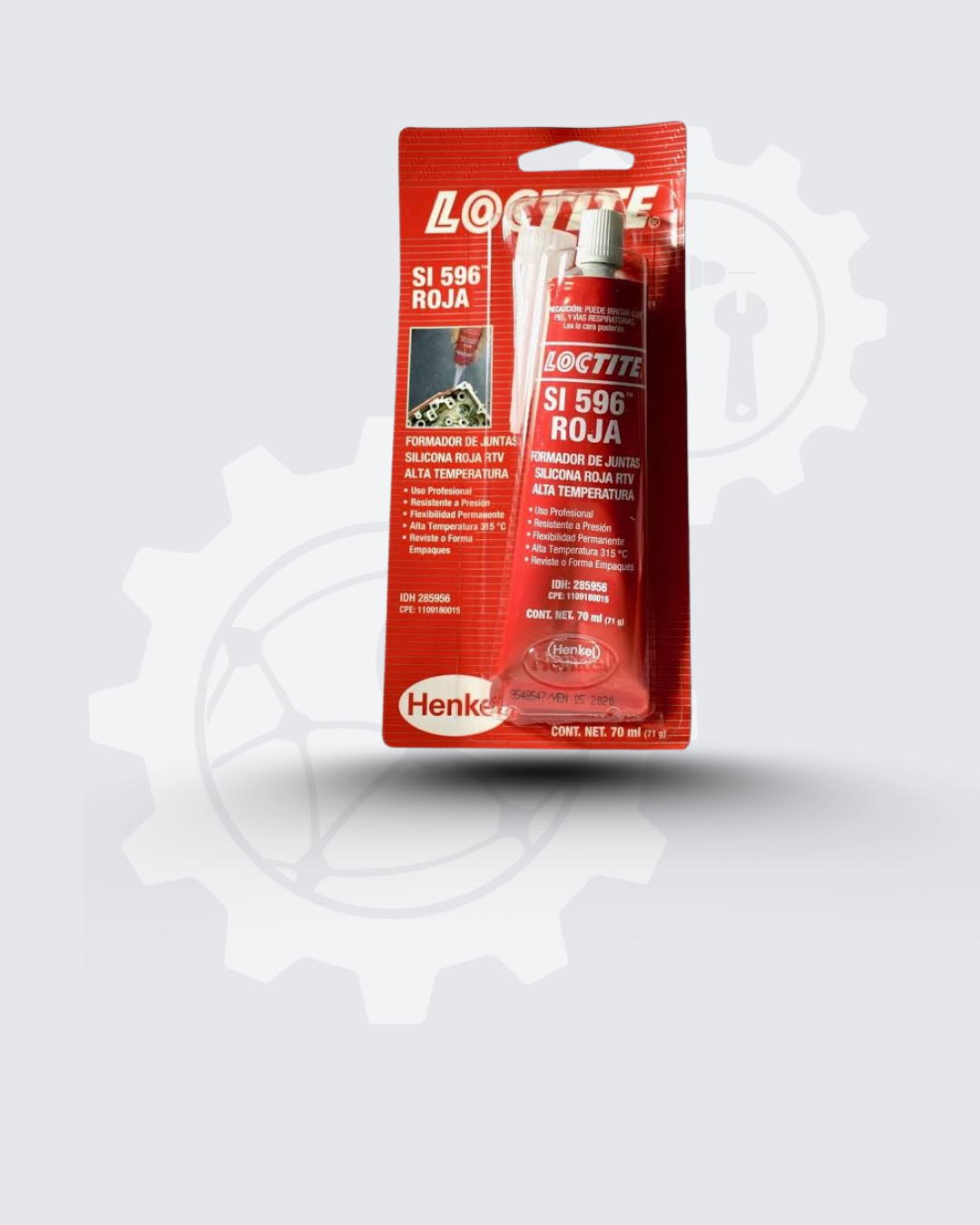 LOCTITE BLISTER SILICON ROJO RTV SI 596 26BR 70ML TEMP 315ºC