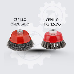 Cepillo Copa Acero Ondulado/Trenzado