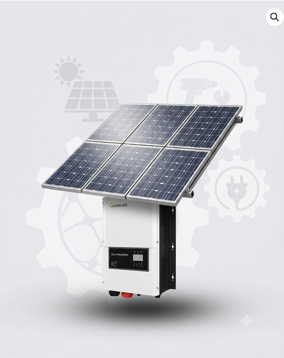 KIT SOLAR OFF GRID INCLUYE 8 PANEL SOLAR 610W TRINA SOLAR, INVERSOR SOLAR 6K, ESTRUCTURA MONTAJE, COMBINER BOX Y CABLE FOTOVOLTAICO