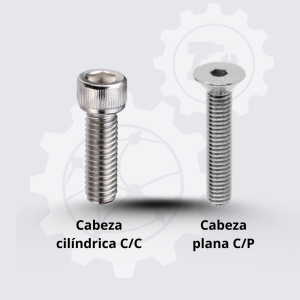 Tornillos Allen Cabeza Plana y Cilindríca Inoxidable en pulgadas