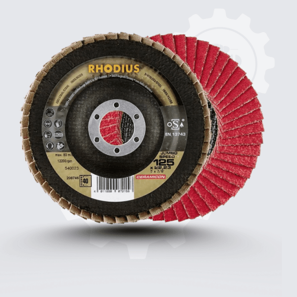 DISCO FLAP CERAMICA P/INOX, RHODIUS TOP-LINE