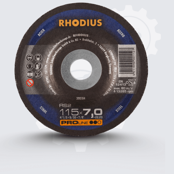 Disco desbaste (esmerilar) para metal, PROLINE, marca RHODIUS