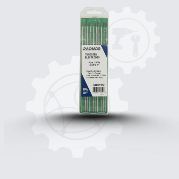 Electrodo Tungsteno PURO, longitud 7", Pto Verde, RADNOR