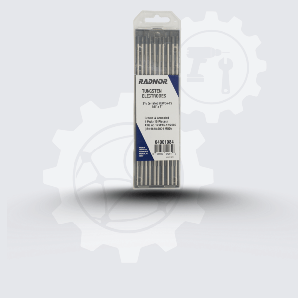 Electrodo Tungsteno, longitud 7", Pto Gris, Cerio 2%, RADNOR