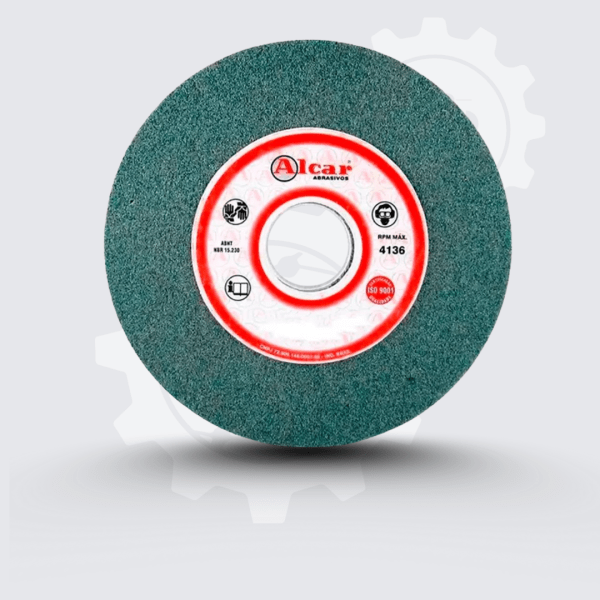 Piedra esmeril VERDE, Carburo de Silicio, ALCAR.